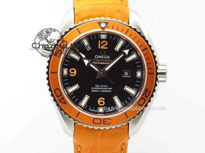 0812 De Ville Chronograph SS OMF 1:1 Best Edition Black Dial On Black Leather Strap A Fashionable 8109